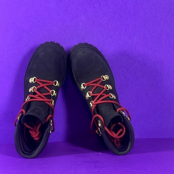 Timberland Women's LTD Heritage 6 Inch Black Nubuck Leather Boot Shoe Size 6-NEW - Picture 5 of 10